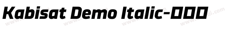 Kabisat Demo Italic字体转换